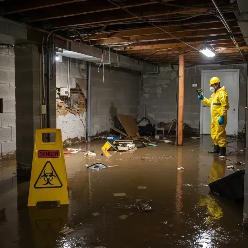 Flooded Basement Electrical Hazard in Chesapeake Ranch Estates, MD Property